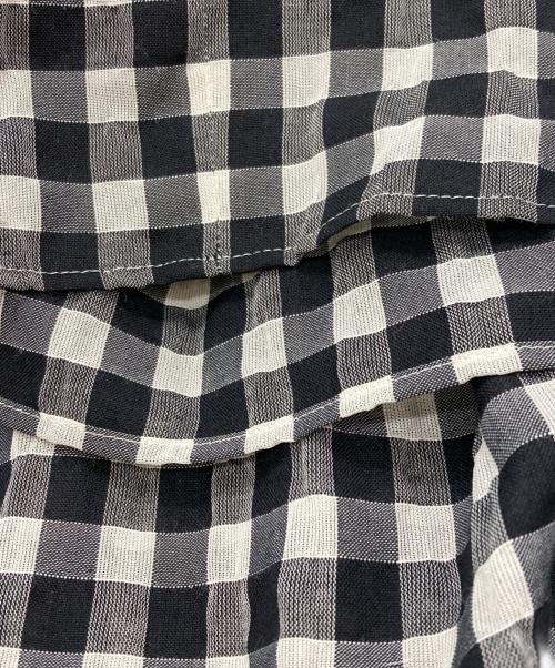 BLUE LABEL CRESTBRIDGE（ブルーレーベルクレストブリッジ）BLUE LABEL CRESTBRIDGE (ブルーレーベルクレストブリッジ) シアーギンガムマキシドレスワンピース/ブルーレーベルクレストブリッジ/55J44-142-09 ホワイト×ブラック サイズ:Mの古着・服飾アイテム