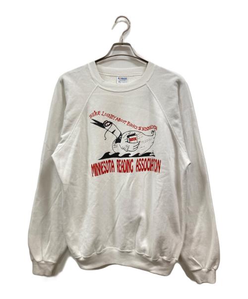 Hanes（ヘインズ）Hanes (ヘインズ) プリントスウェット ホワイト サイズ:XXLの古着・服飾アイテム