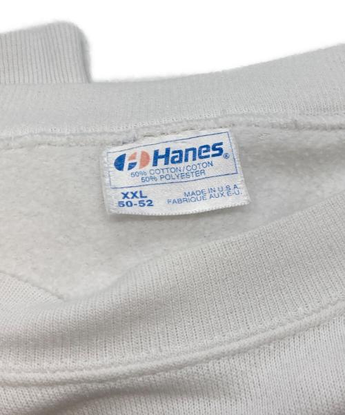 Hanes（ヘインズ）Hanes (ヘインズ) プリントスウェット ホワイト サイズ:XXLの古着・服飾アイテム