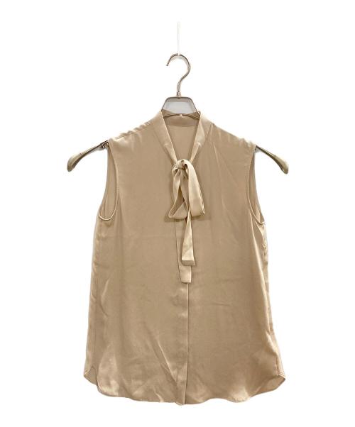 Whim Gazette（ウィムガゼット）Whim Gazette (ウィムガゼット) シルクノースリーブブラウス/ウィムガゼット/WGZ1041304A0008 ベージュ サイズ:Freeの古着・服飾アイテム