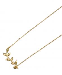 TIFFANY & Co.（ティファニー アンド コー）の古着「オリーブリーフヴァインペンダント/ティファニー/K18(AU750刻印・チェーンも同様)/3.4ｇ」｜ゴールド