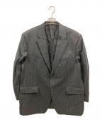 LAUREN RALPH LAURENローレンラルフローレン）の古着「カシミヤ混ウールストライプテーラードジャケット/ローレンラルフローレン」｜ブラック