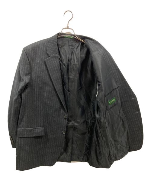 LAUREN RALPH LAUREN（ローレンラルフローレン）LAUREN RALPH LAUREN (ローレンラルフローレン) カシミヤ混ウールストライプテーラードジャケット/ローレンラルフローレン ブラック サイズ:表記なしの古着・服飾アイテム