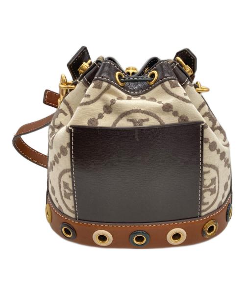 TORY BURCH（トリーバーチ）TORY BURCH (トリーバーチ) ジャガードバケットバッグ/トリーバーチ アイボリー×ブラウンの古着・服飾アイテム