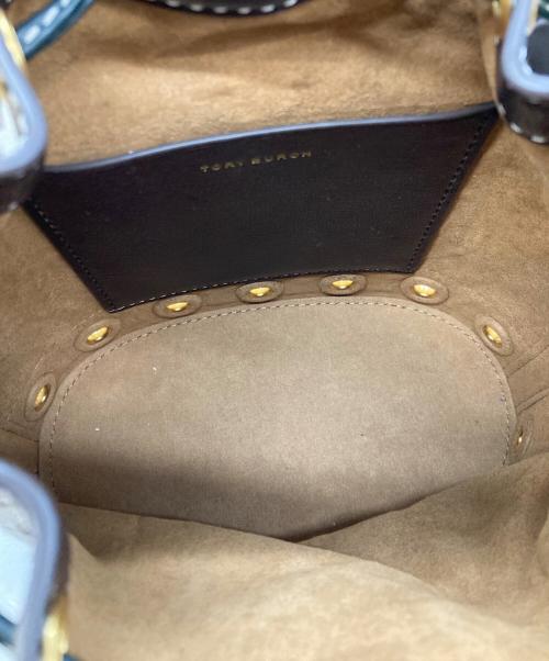 TORY BURCH（トリーバーチ）TORY BURCH (トリーバーチ) ジャガードバケットバッグ/トリーバーチ アイボリー×ブラウンの古着・服飾アイテム