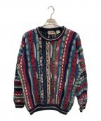 cotton  tradersコットントレーダーズ）の古着「3Dクルーネックニット/コットントレーダーズ」｜レッド×ブルー