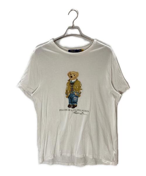 POLO RALPH LAUREN（ポロ・ラルフローレン）POLO RALPH LAUREN (ポロ・ラルフローレン) ポロベアプリントTシャツ/ポロ・ラルフローレン ホワイト サイズ:Ｌの古着・服飾アイテム