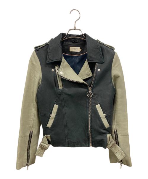 ELEVEN PARIS（イレブンパリ）ELEVEN PARIS (イレブンパリ) レザージャケット オリーブ サイズ:Mの古着・服飾アイテム