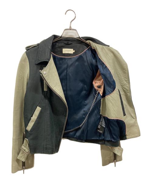 ELEVEN PARIS（イレブンパリ）ELEVEN PARIS (イレブンパリ) レザージャケット オリーブ サイズ:Mの古着・服飾アイテム