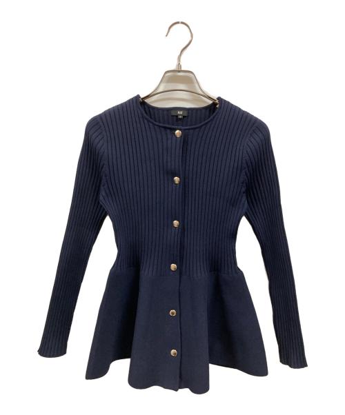 PLST（プラステ）PLST (プラステ) ホールガーメントペプラムカーデイガン/プラステ/12-4303006 ネイビー サイズ:Sの古着・服飾アイテム