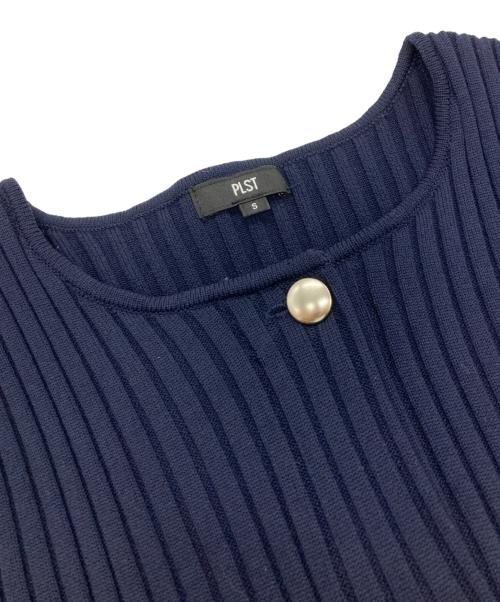 PLST（プラステ）PLST (プラステ) ホールガーメントペプラムカーデイガン/プラステ/12-4303006 ネイビー サイズ:Sの古着・服飾アイテム