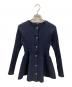 PLST（プラステ）の古着「ホールガーメントペプラムカーデイガン/プラステ/12-4303006」｜ネイビー