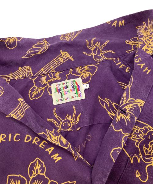 Hysteric Glamour（ヒステリックグラマー）Hysteric Glamour (ヒステリックグラマー) オープンカラーシャツ/ヒステリックグラマー/02191AH04 パープル サイズ:Sの古着・服飾アイテム