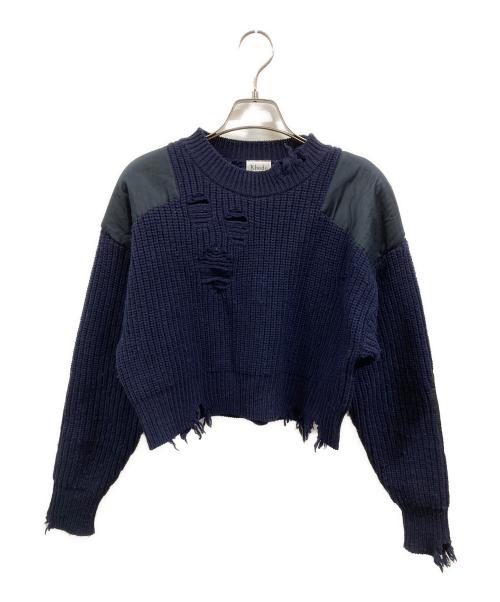 RHODOLIRION（ロドリリオン）RhodolirioN (ロドリリオン) Damaged Commando Sweater/ロドリリオン/NQ877 ネイビー サイズ:Sの古着・服飾アイテム
