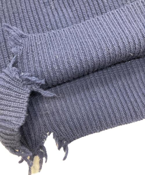 RHODOLIRION（ロドリリオン）RhodolirioN (ロドリリオン) Damaged Commando Sweater/ロドリリオン/NQ877 ネイビー サイズ:Sの古着・服飾アイテム