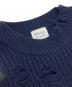 中古・古着 RhodolirioN (ロドリリオン) Damaged Commando Sweater/ロドリリオン/NQ877 ネイビー サイズ:S：8000円