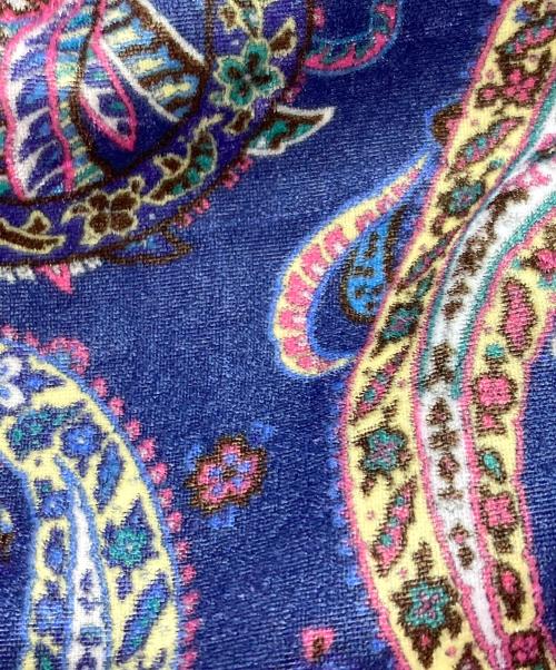 Needles（ニードルズ）Needles (ニードルズ) BEAMS BOY (ビームスボーイ) Paisley Velvet Skirt/ベロアスカート/ニードルズ/NS1569 ネイビー×ピンク サイズ:Mの古着・服飾アイテム