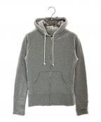 MADISON BLUEマディソンブルー）の古着「SLIM FIT ZIP HOODIE/マディソンブルー/MB244-7005」｜グレー