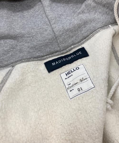 MADISON BLUE（マディソンブルー）MADISON BLUE (マディソンブルー) SLIM FIT ZIP HOODIE/マディソンブルー/MB244-7005 グレー サイズ:01の古着・服飾アイテム