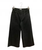woadblue×坪田あさみウォードブルー×ツボタアサミ）の古着「WIDE DENIM/ウォードブルー/ツボタアサミ/WB24312」｜ブラック