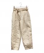 Ameriアメリ）の古着「キルティングパンツ/アメリ/01320820950」｜ベージュ