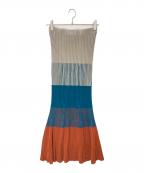 UN3D.アンスリード）の古着「ニットスカート/アンスリード/522340800101」｜グレー×ブラウン