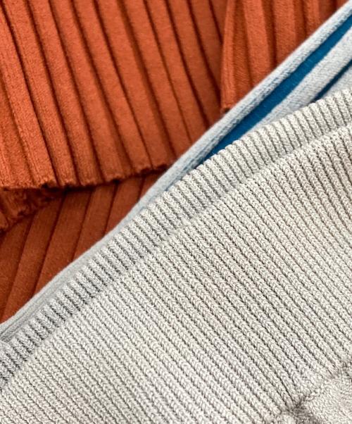 UN3D.（アンスリード）UN3D. (アンスリード) ニットスカート/アンスリード/522340800101 グレー×ブラウン サイズ:Mの古着・服飾アイテム