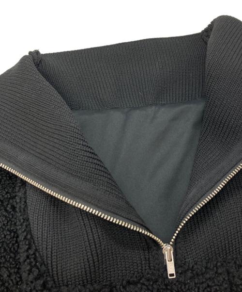 Ameri（アメリ）Ameri (アメリ) SQUARE BOA HALF ZIP TOP/アメリ/01320470800 ブラック サイズ:Freeの古着・服飾アイテム