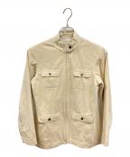 KENZO GOLFケンゾー ゴルフ）の古着「レザージャケット　ケンゾー ゴルフ　536V6621」｜アイボリー