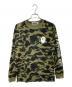 A BATHING APE（ア ベイシング エイプ）の古着「カモフラロングスリーブカットソー/ア ベイシング エイプ/001LTF801001X」｜カーキ