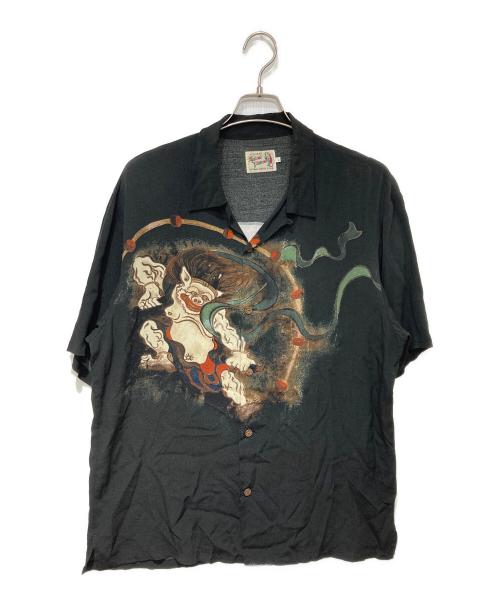 Hysteric Glamour（ヒステリックグラマー）Hysteric Glamour (ヒステリックグラマー) 風神雷神レーヨンシャツ/ヒステリックグラマー/02201AH13 ブラック サイズ:Lの古着・服飾アイテム