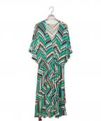 MAX&Co.マックスアンドコー）の古着「総柄ワンピース/マックスアンドコー」｜グリーン×ネイビー