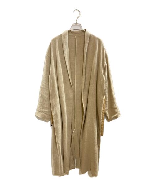 FRAMeWORK（フレームワーク）FRAMeWORK (フレームワーク) ウォッシュリネンガウンコート/フレームワーク/19020220301010 ベージュ サイズ:36の古着・服飾アイテム