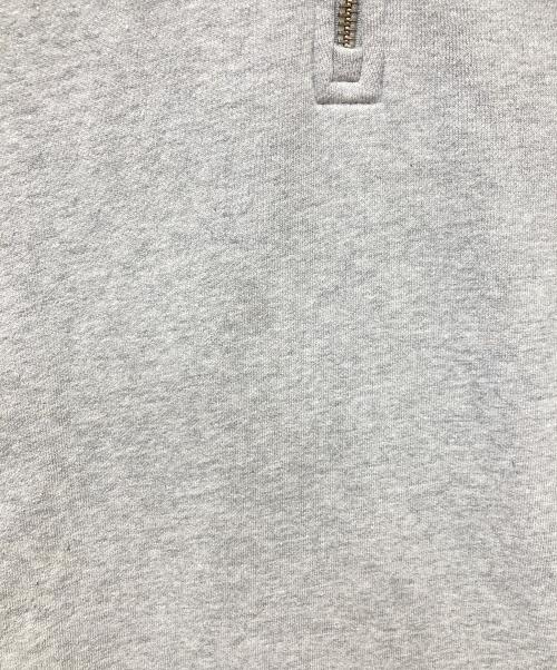 maison kitsune（メゾンキツネ）MAISON KITSUNE (メゾンキツネ) FOX HEAD PATCHハーフジップスウェット グレー サイズ:Mの古着・服飾アイテム