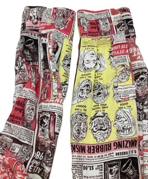 Thee Hysteric XXX（ジィ ヒステリックトリプルエックス）Thee Hysteric XXX (ジィ ヒステリックトリプルエックス) FETISH FLYER柄 レギュラーカラーシャツ/ジィ ヒステリックトリプルエックス/06223AH03 ホワイト×レッド サイズ:Lの古着・服飾アイテム