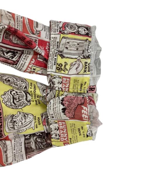 Thee Hysteric XXX（ジィ ヒステリックトリプルエックス）Thee Hysteric XXX (ジィ ヒステリックトリプルエックス) FETISH FLYER柄 レギュラーカラーシャツ/ジィ ヒステリックトリプルエックス/06223AH03 ホワイト×レッド サイズ:Lの古着・服飾アイテム