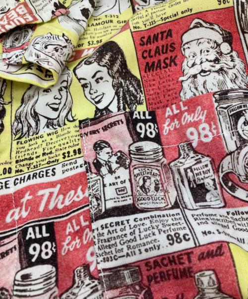 Thee Hysteric XXX（ジィ ヒステリックトリプルエックス）Thee Hysteric XXX (ジィ ヒステリックトリプルエックス) FETISH FLYER柄 レギュラーカラーシャツ/ジィ ヒステリックトリプルエックス/06223AH03 ホワイト×レッド サイズ:Lの古着・服飾アイテム