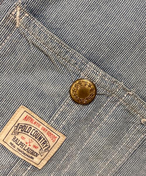 POLO COUNTRY RALPH LAUREN（ポロカントリー ラルフローレン）POLO COUNTRY RALPH LAUREN (ポロカントリー ラルフローレン) カバーオール/ポロカントリー ラルフローレン ブルー サイズ:XSの古着・服飾アイテム