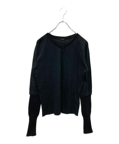 Y's（ワイズ）Y's (ワイズ) レイヤードカットソー ブラック サイズ:FREEの古着・服飾アイテム