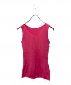 me ISSEY MIYAKEミーイッセイ ミヤケ）の古着「ノースリーブニット」｜ピンク