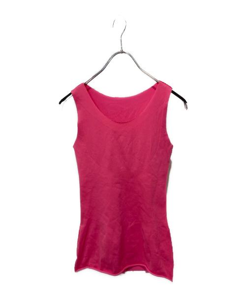 me ISSEY MIYAKE（ミーイッセイ ミヤケ）me ISSEY MIYAKE (ミーイッセイ ミヤケ) ノースリーブニット ピンク サイズ:表記不明の古着・服飾アイテム