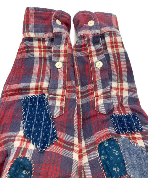 POLO COUNTRY（ポロカントリー）POLO COUNTRY (ポロカントリー) リペア加工チェックネルシャツ レッド サイズ:XSの古着・服飾アイテム