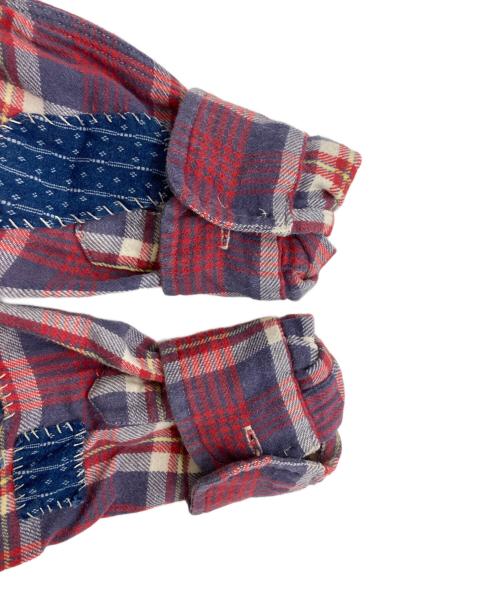 POLO COUNTRY（ポロカントリー）POLO COUNTRY (ポロカントリー) リペア加工チェックネルシャツ レッド サイズ:XSの古着・服飾アイテム