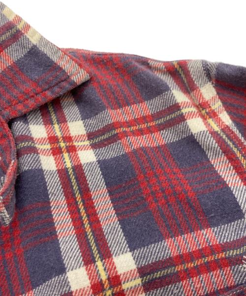 POLO COUNTRY（ポロカントリー）POLO COUNTRY (ポロカントリー) リペア加工チェックネルシャツ レッド サイズ:XSの古着・服飾アイテム