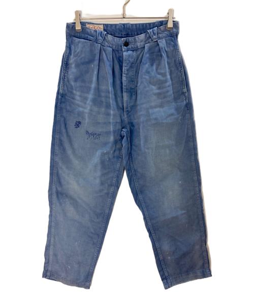 POLO RALPH LAUREN（ポロ・ラルフローレン）POLO RALPH LAUREN (ポロ・ラルフローレン) サイドアジャスターリペア加工ワークパンツ/ポロ・ラルフローレン ブルー サイズ:28/30の古着・服飾アイテム