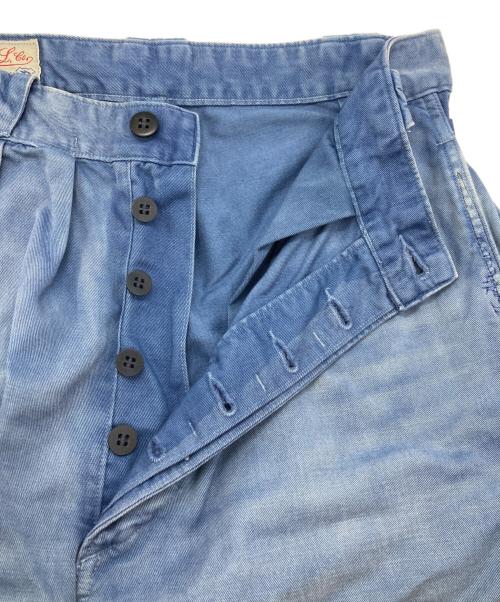 POLO RALPH LAUREN（ポロ・ラルフローレン）POLO RALPH LAUREN (ポロ・ラルフローレン) サイドアジャスターリペア加工ワークパンツ/ポロ・ラルフローレン ブルー サイズ:28/30の古着・服飾アイテム