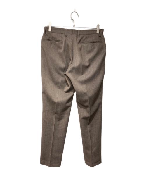 green label relaxing（グリーンレーベルリラクシング）green label relaxing (グリーンレーベルリラクシング) 撚杢 無地 スリム ノープリーツ パンツ スラックス　グリーンレーベルリラクシング　3124-127-2074 ブラウン サイズ:80の古着・服飾アイテム