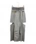 THINGS THAT MATTER（シングスザットマター）の古着「T/R LAYERED NOTCH TIGHT LONG SKIRT/シングスザットマター/0582TM0177P」｜グレー