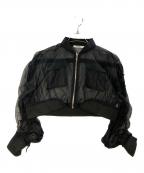 Snidelスナイデル）の古着「Sustainableオーガンジーブルゾン」｜ブラック