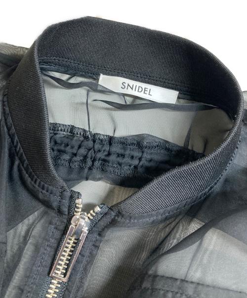 Snidel（スナイデル）Snidel (スナイデル) Sustainableオーガンジーブルゾン ブラック サイズ:FREEの古着・服飾アイテム